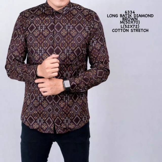 KEMEJA BATIK MODERN DIAMOND NAVY