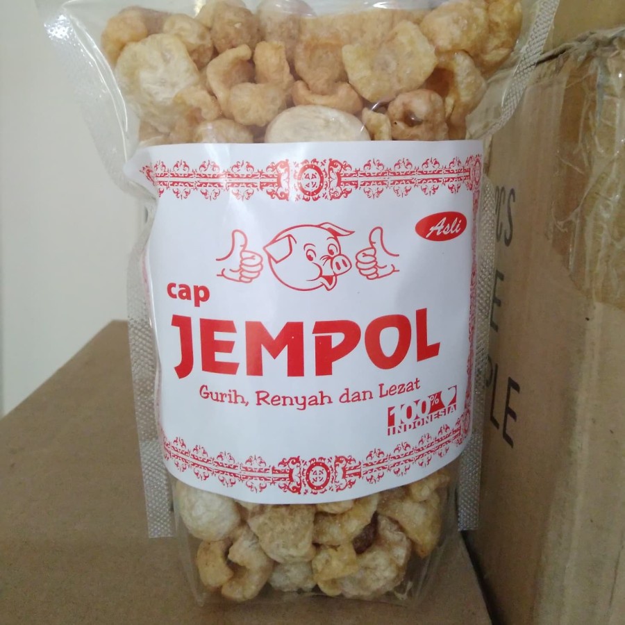 

Krupuk Kulit Babi cap Jempol kripik keripik kulit garing