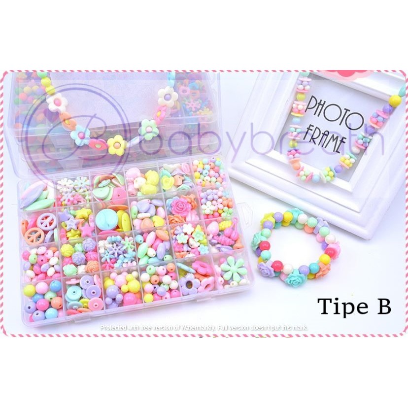 DIY Mainan manik edukasi anak/ DIY Meronce Kalung Gelang Anak/ Mainan Anak Perempuan-4
