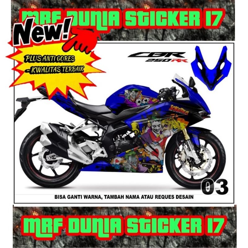 Sticker decal CBR 250RR Full Body dekal CBR 250RR Stiker CBR 250RR Full Body Motif 03