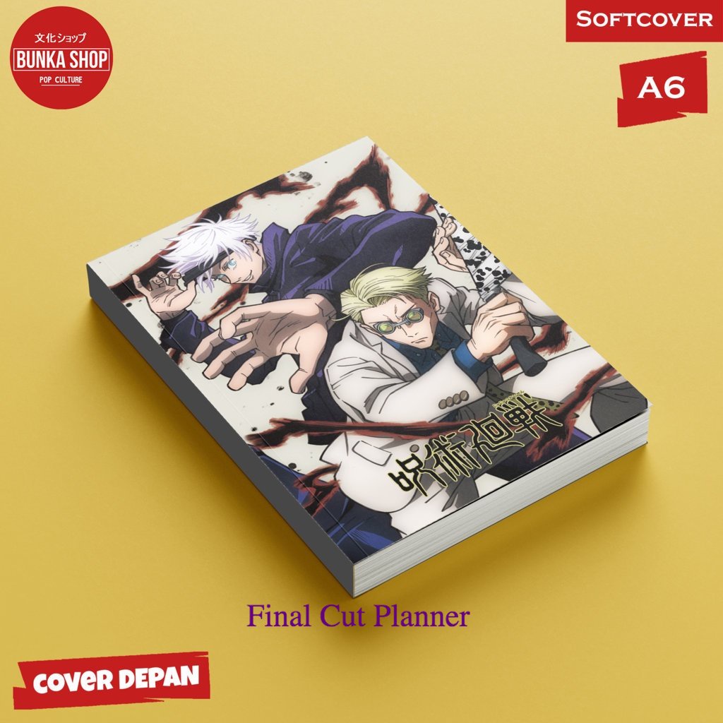 

Buku tulis polos/bergaris Anime Jujutsu Kaisen Gojo Softcover A6 Buku Tulis catatan Notes Agenda Planner Jurnal