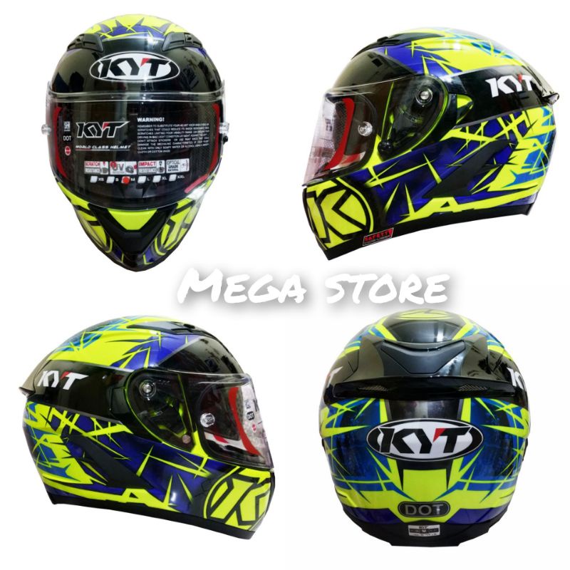 HELM KYT FALCON FR MOTIF FLAT VISOR