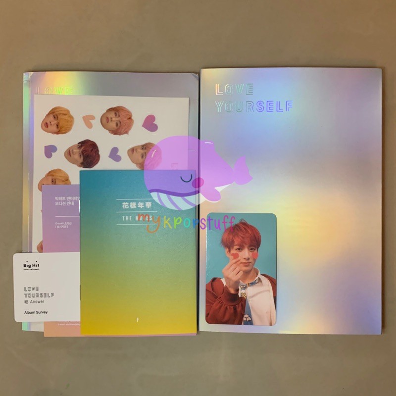 BTS ANSWER F FULLSET WITH PC Jk/Jimin/Jin/Suga/RM + QR CODE [READY STOCK]