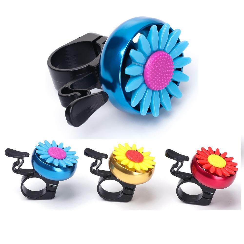 Populer 1PC Bersepeda Stang Sepeda Anak Perempuan Bunga Daisy Alloy Plastics Rings Horn Suara Alarm