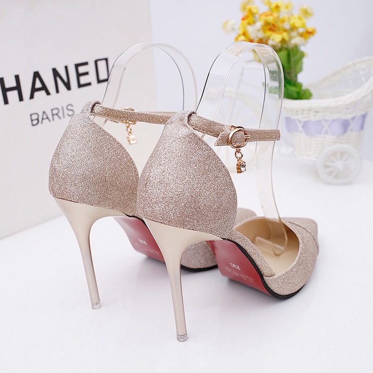 Premium Ankle Strap Giltter Heels 5130 (35-39)