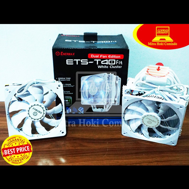 FAN PROCESSOR DUAL FAN ENERMAX ETS T40 FIT WHITE TOWER AIR CPU COOLER
