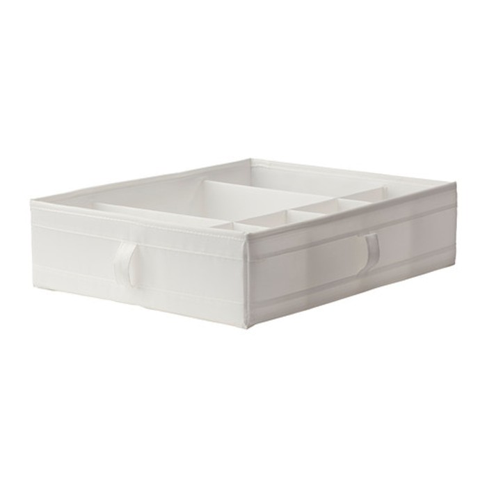  IKEA  SKUBB  Storage Case Kotak dengan kompartemen Putih 