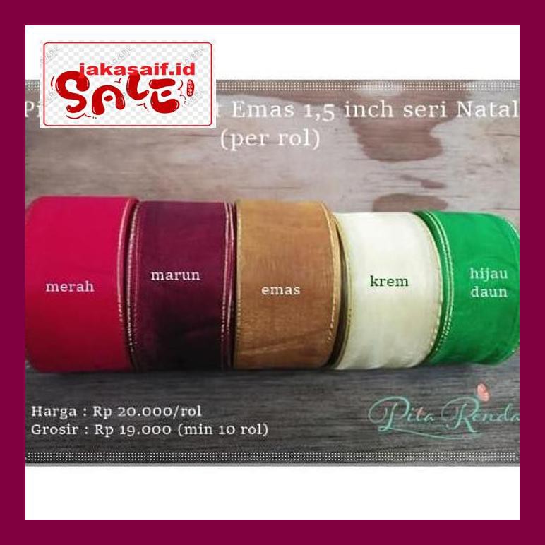 

Natal Aks- Por-903 : Pita Organdi List Emas 1,5 Inch Seri Natal (Per Rol) 790Natt