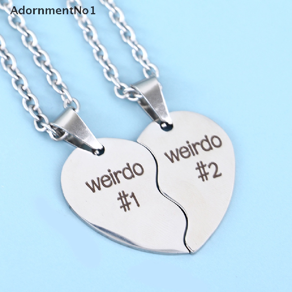 (AdornmentNo1) Weirdo 1 &amp; Weirdo 2 Kalung Rantai Dengan Liontin Hati Batu Kelahiran Untuk Wanita Charms