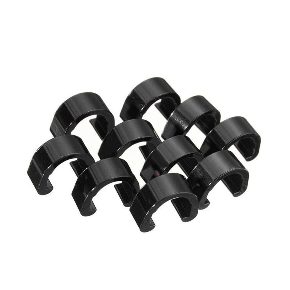 Nanas 5/10pcs Kabel Rem/Garis Gesper Aluminium Alloy Bicyle Housing Selang Outdoor MTB Sepeda C-buckle Jepit