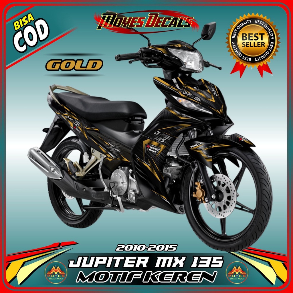 Decal Stiker MX NEW 135 Motif Line Lite Gold Body Stiker Motor