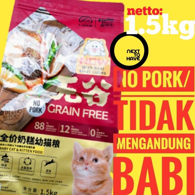 

Kitchen Flavor Baby, Untuk Bayi/Anak Kucing, Tidak Mengandung Babi