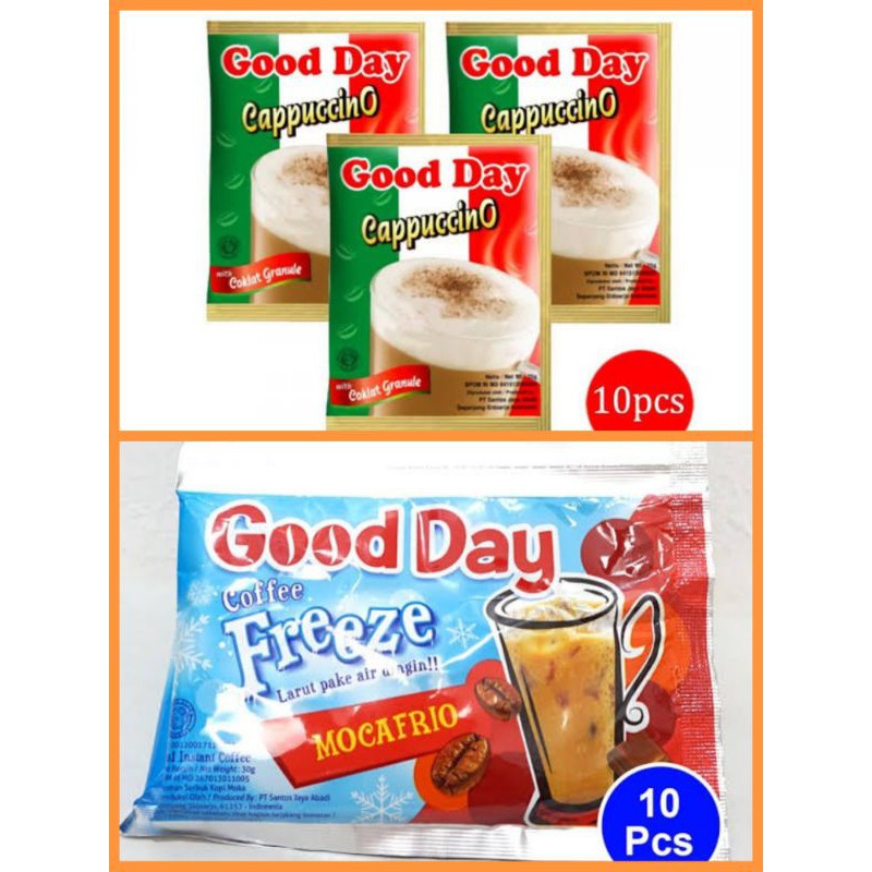 Good Day Cappucino with Choco granule / 1 renceng isi 10 sachet @20 gram