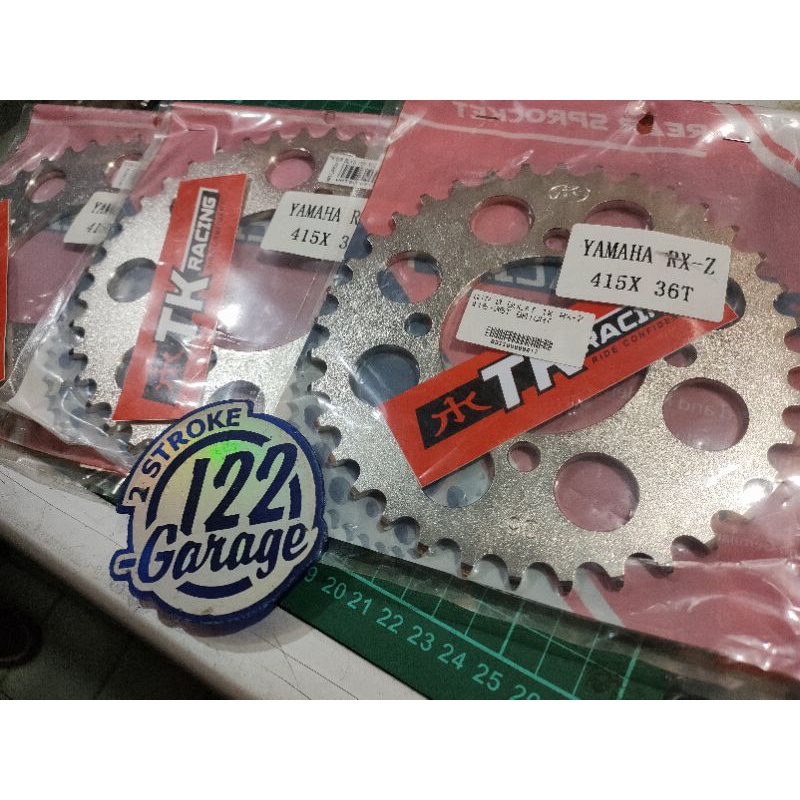 gear gir sprocket TK racing 415 30 31 32 33 34 35 36 37 38 39 40 yamaha rxz rzr rxking rx king rxs rxspecial yt115 jupiter z mx vega f1zr force1 4 lubang . tipis-1