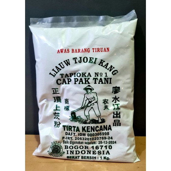 

Sagu/Tepung Tapioka Liauw Tjoei Kang Cap Pak Tani 1kg