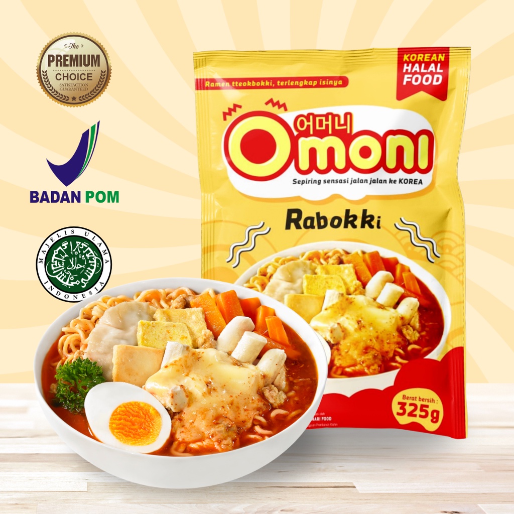 RABOKKI Makanan Jajanan Korea Viral Halal BPOM Merek Omoni Korean Halal Food