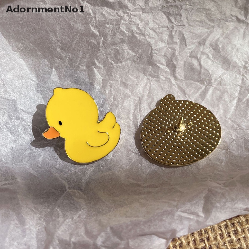 (AdornmentNo1) Bros Pin Enamel Desain Bebek Kuning Lucu