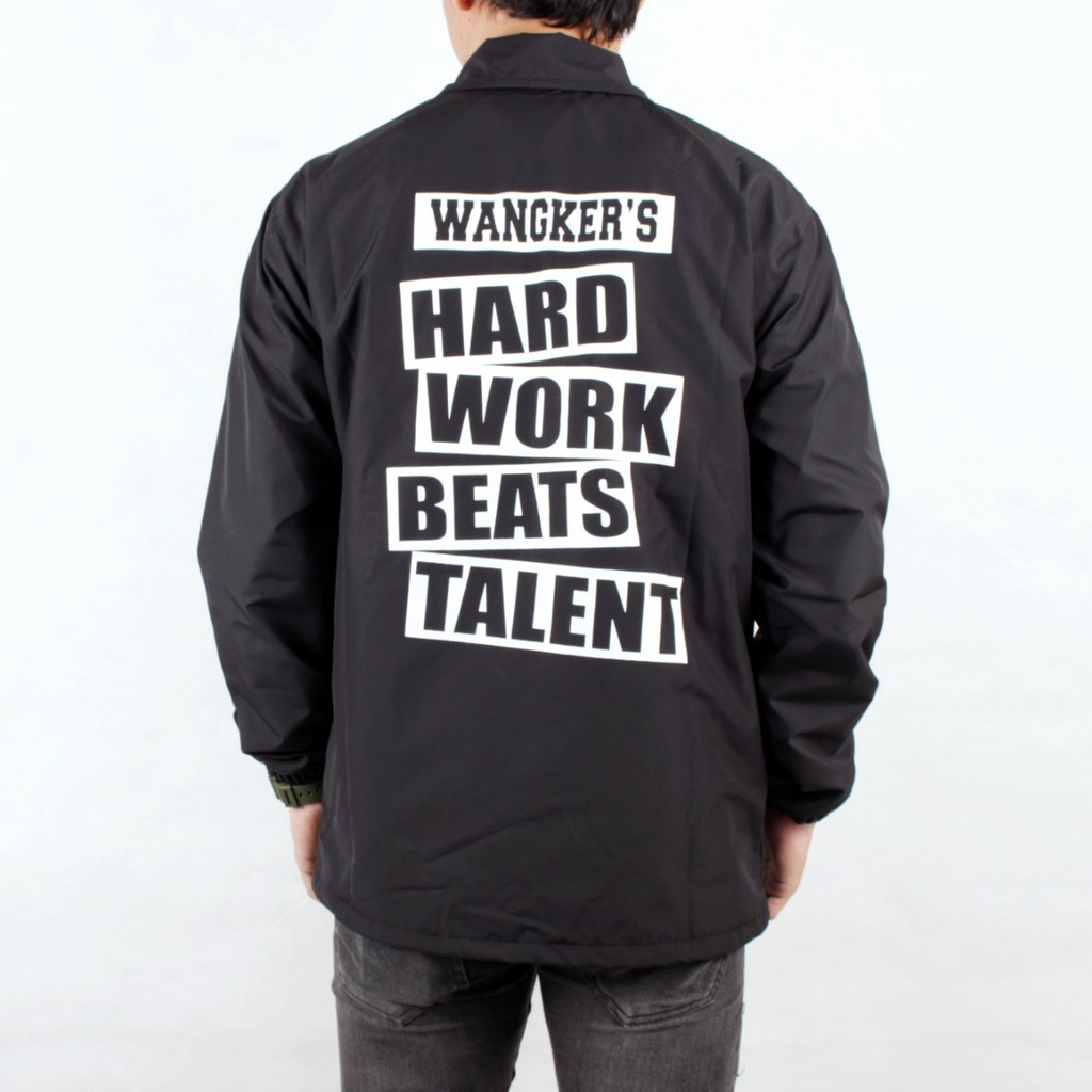 WORK HARD BEATS TALENT JUNS JACKET COACH WANGKERS ORIGINAL - JAKET COACH SABLON