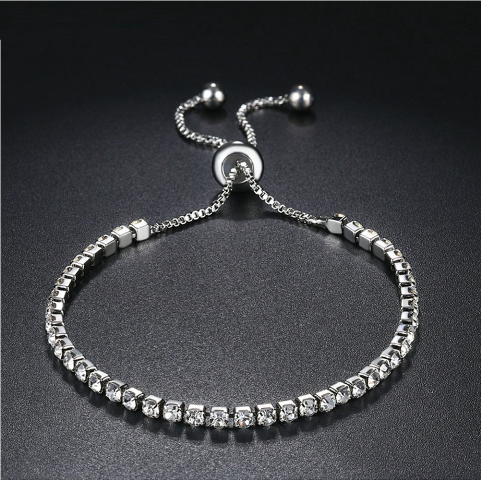 Gelang Serut Adjustable SIMPLE Bracelet Korea Fashion Cakar Sederhana Berlian Diamond Wanita Cewek