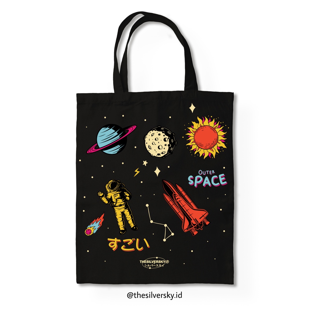 Thesilversky Outer Space Canvas Totebag
