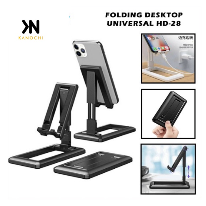 Holder Universal HD-28 Folding Desktop Adjustable Handphone &amp; Tablet