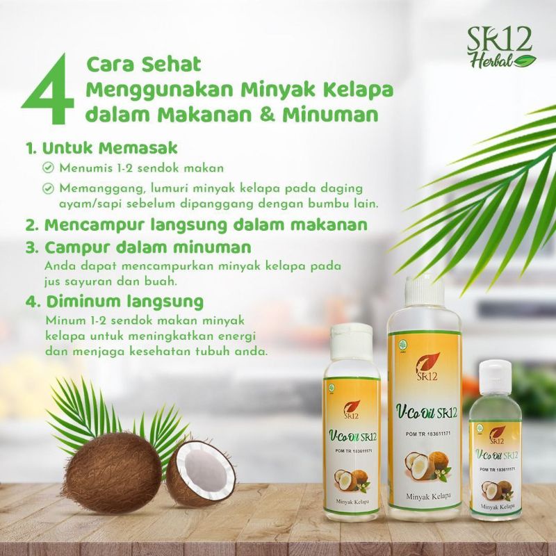 VCO SR12 VICO OIL VIRGIN COCONUT OIL 60ml VCO Minyak Kelapa Premium Murni BPOM Imun Booster Alami