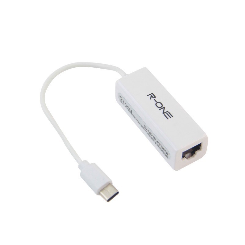 KABEL R-ONE USB TYPE-C ETHERNET ADAPTER - KABEL TYPE C TO LAN R-ONE USB HUB