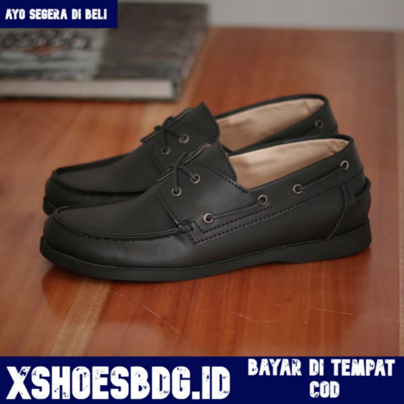 Valiant Sepatu Formal Pria Oxford Hitam Casual Kulit PU Antislip Original Branded