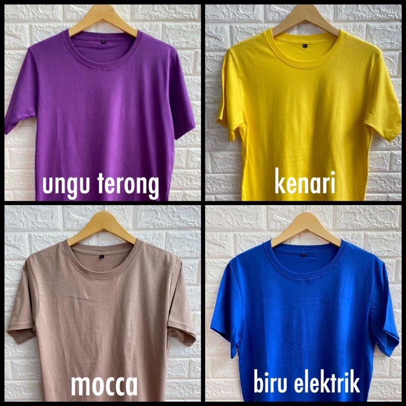 KAOS POLOS B COTTON COMBED 30S MURAH BASIC TEE UNISEX MURAH O NECK CASUAL DISTRO GROSIR ABG SALE