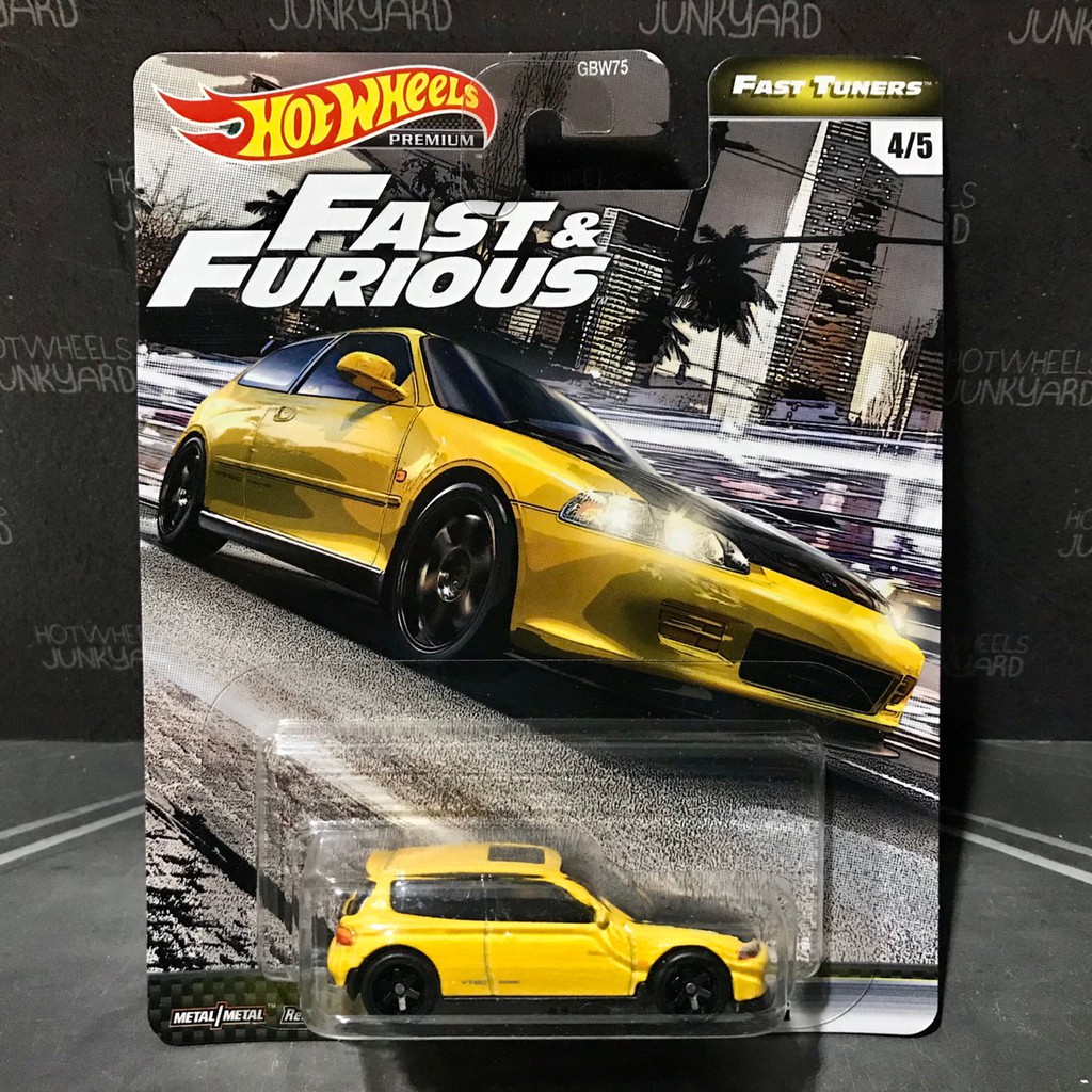 Hot Wheels Premium Fast Furious Honda Civic EG Estilo Fast Tuners EG6