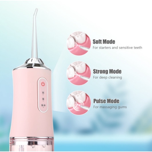 Flushing Portable Oral Irrigator Water Dental Floss USB 360°