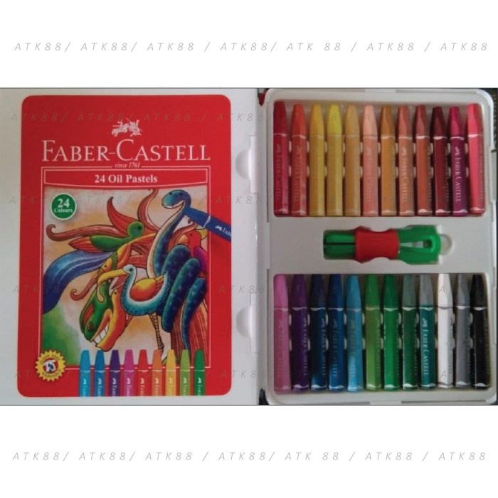 

PASTEL-DRY-OIL- HEXAGONAL OIL PASTEL 24 PCS (#120089) / CRAYON FABER CASTELL -OIL-DRY-PASTEL.