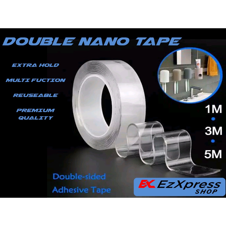 

TERMURAH!!! NANO TAPE DOUBLE TAPE SELOTIP ISOLASI DUA SISI TAHAN AIR MULTIFUNGSI (TEBAL 1MM)LAKBAN 2 SISI SUPER KUAT TANPA BEKAS SERBAGUNA