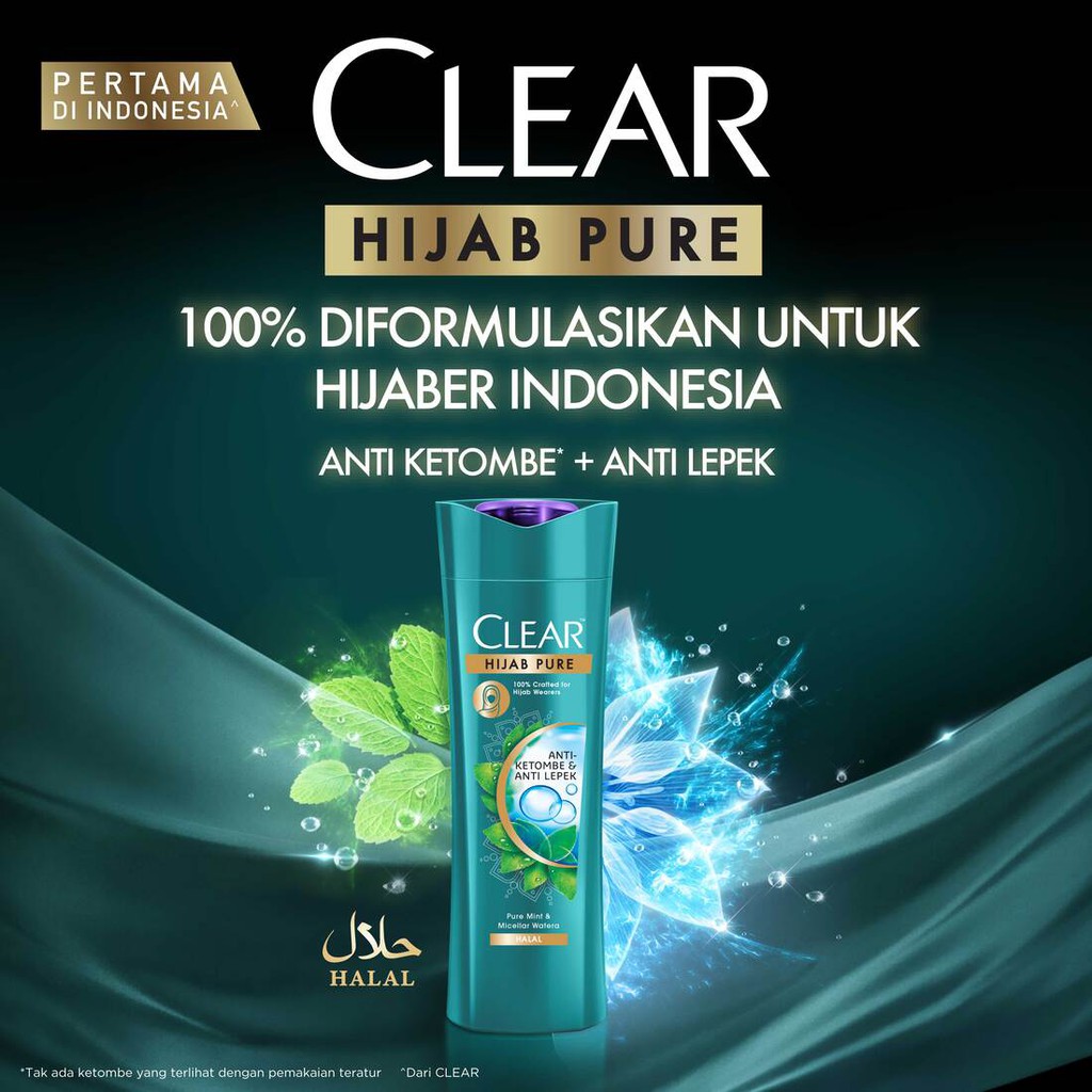 Clear Shampoo Hijab Pure Anti Ketombe dan Lepek