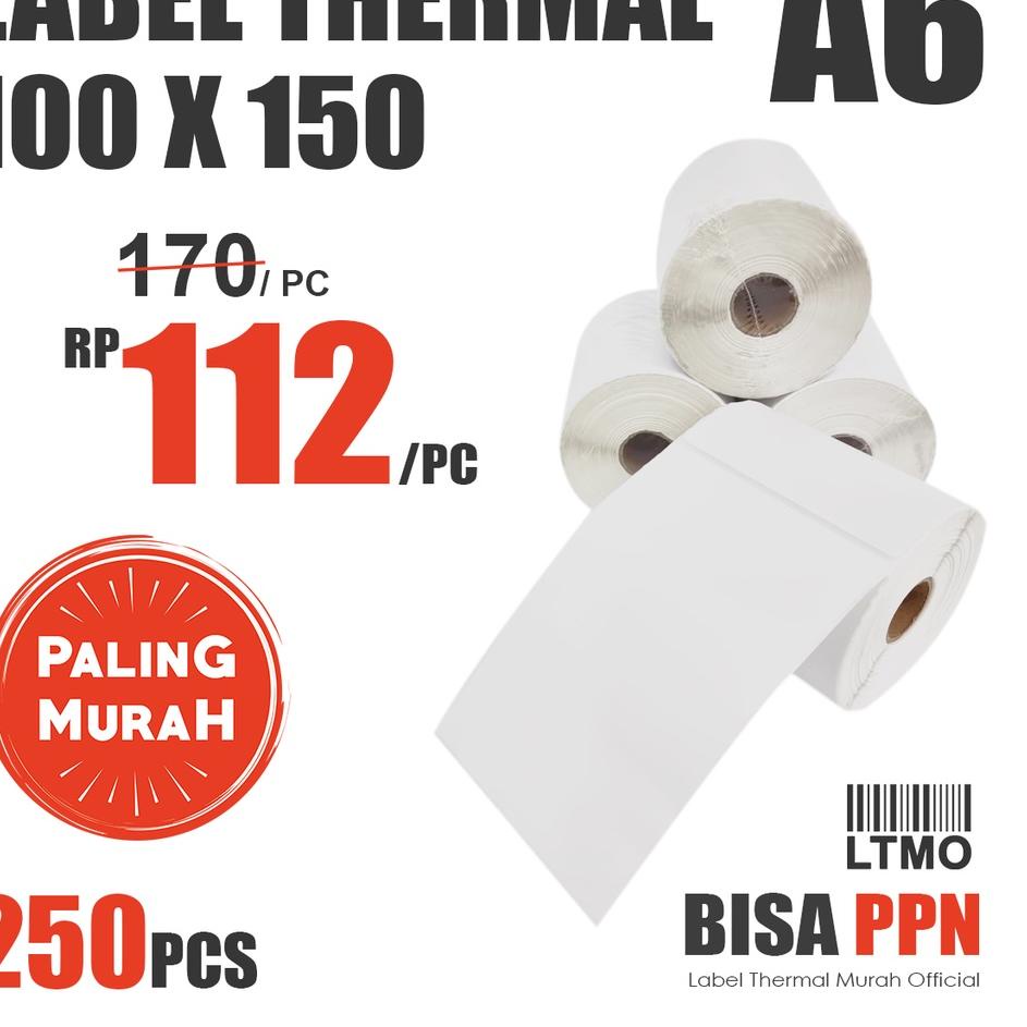 

Recomend Label Bare 100 x 150 A6 kertas stiker thermal 250 pcs
