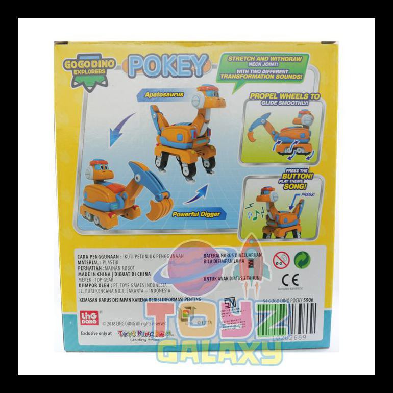 Update Big Size Gogo Dino Sound Pokey - Original Action Figure Murah Meriah Al7