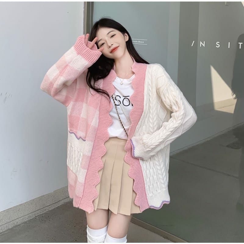 Tessa Outer Cardigan Knitt Oversize Rajut Wanita