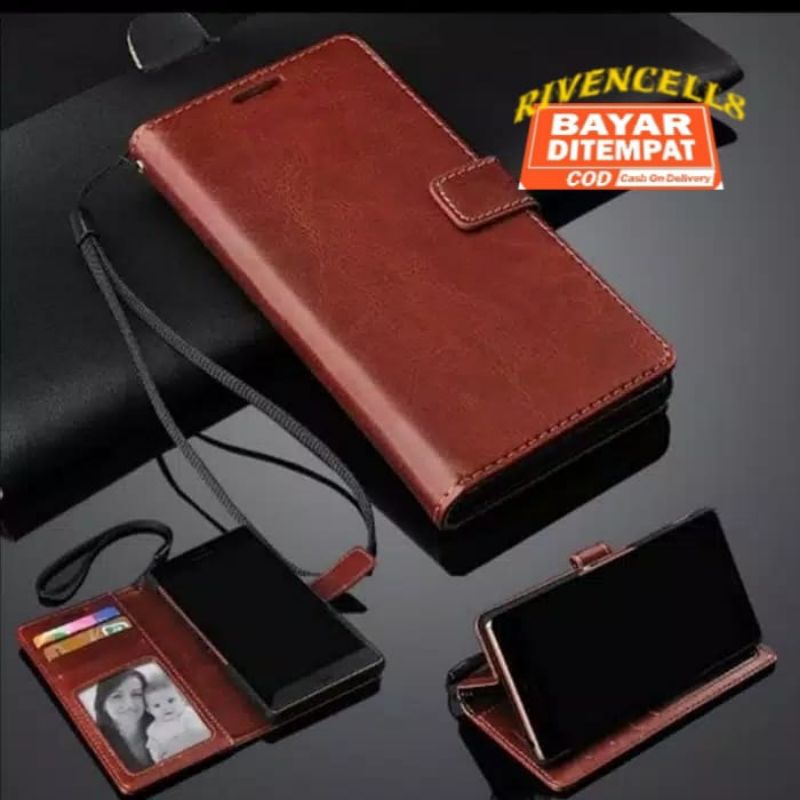 Vivo Y3 Y3S Y75 ViVo Y15S Y51 Y51A Y51S Y12S / Y20 Y20i Y20S Y11 Y12i Leather Flip Case Wallet Kulit
