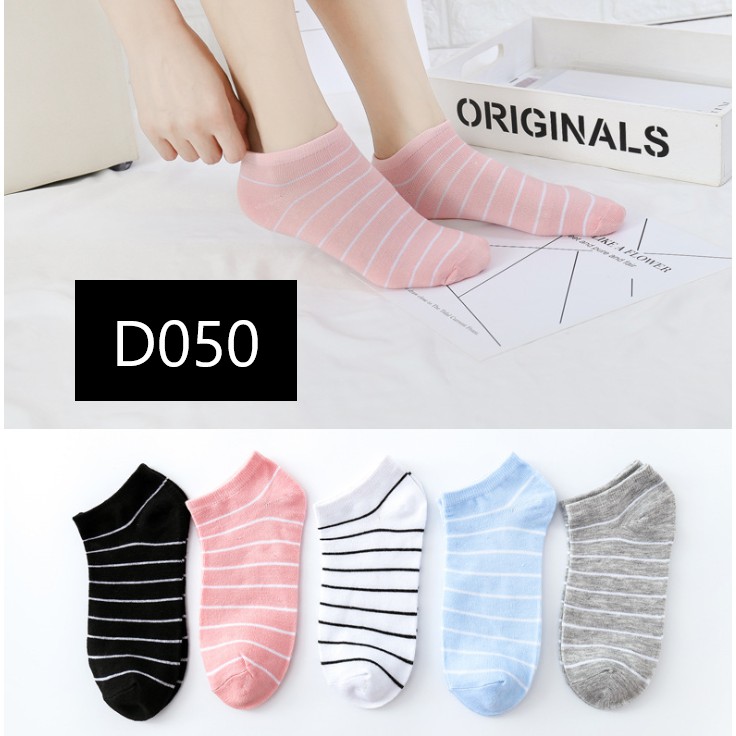 Retaily D030 D040 D050 Kaos Kaki Motif Love dan Beruang Wanita Kaos Kaki Pendek Korea   Short Socks