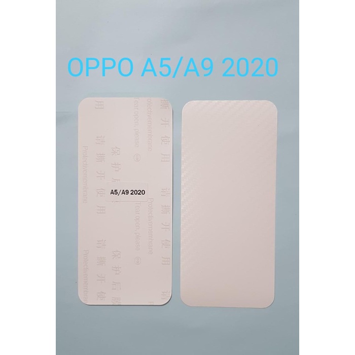 SKIN CARBON OPPO A5 2020 A9 2020 ~ ANTI GORES BACK OPPO A5 A9 2020 ~ P