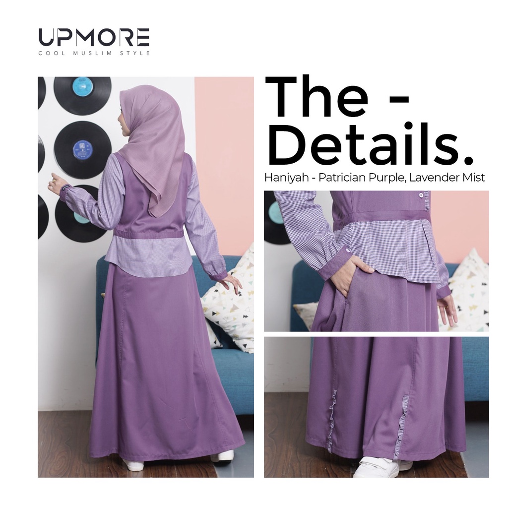 BAJU NEW ARRIVAL/UPMORE GAMIS HANIYAH PURPLE