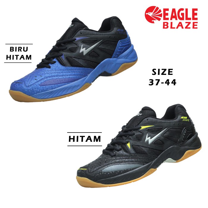 [COD] Eagle Blaze Sepatu Badminton Eagle Blaze Original Sepatu Bulu Tangkis - Hitam, 39