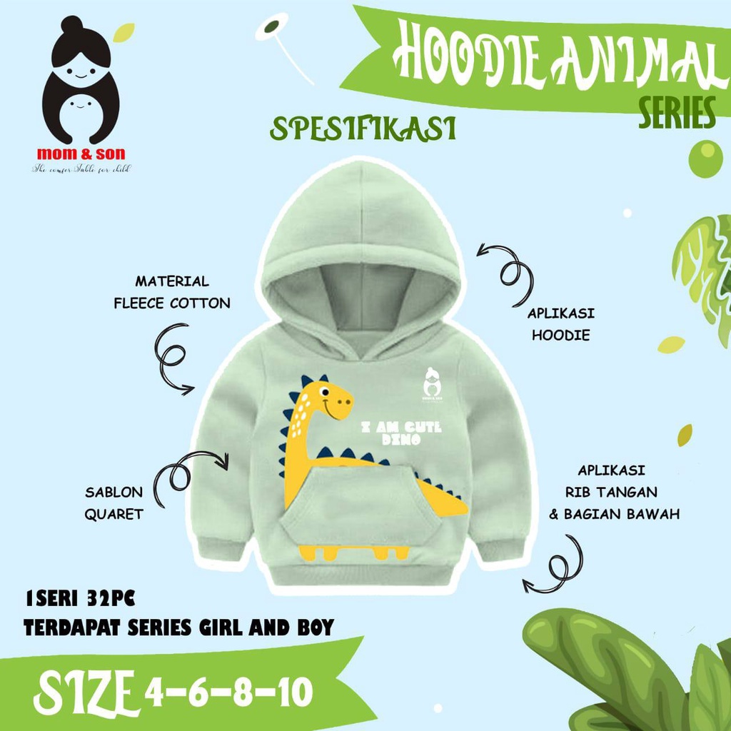 Hoodie Animal Series Mom &amp; Son