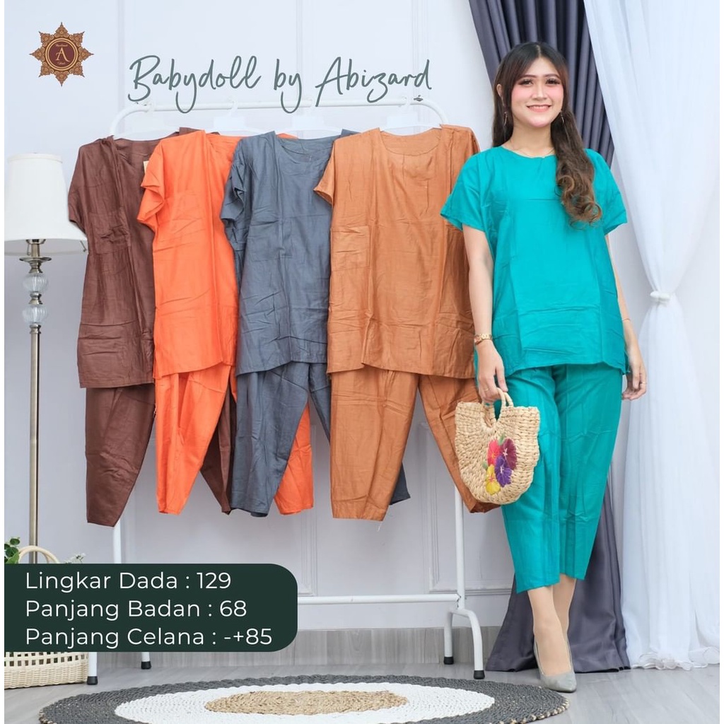 ONE SET POLOS / SETELAN RAYON BUSUI / ONE SET RAYON / SETELAN WANITA / SETELAN RAYON / SETCEL-6