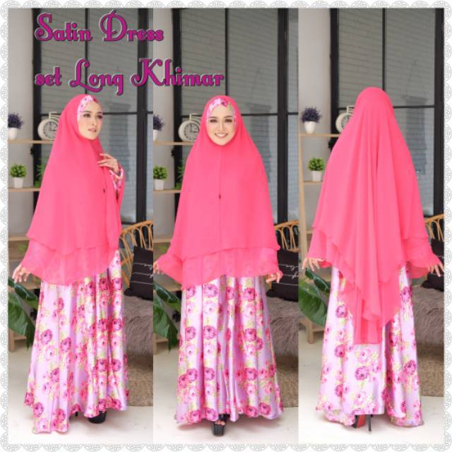 SATIN DRESS SET SYIRIA LONG
