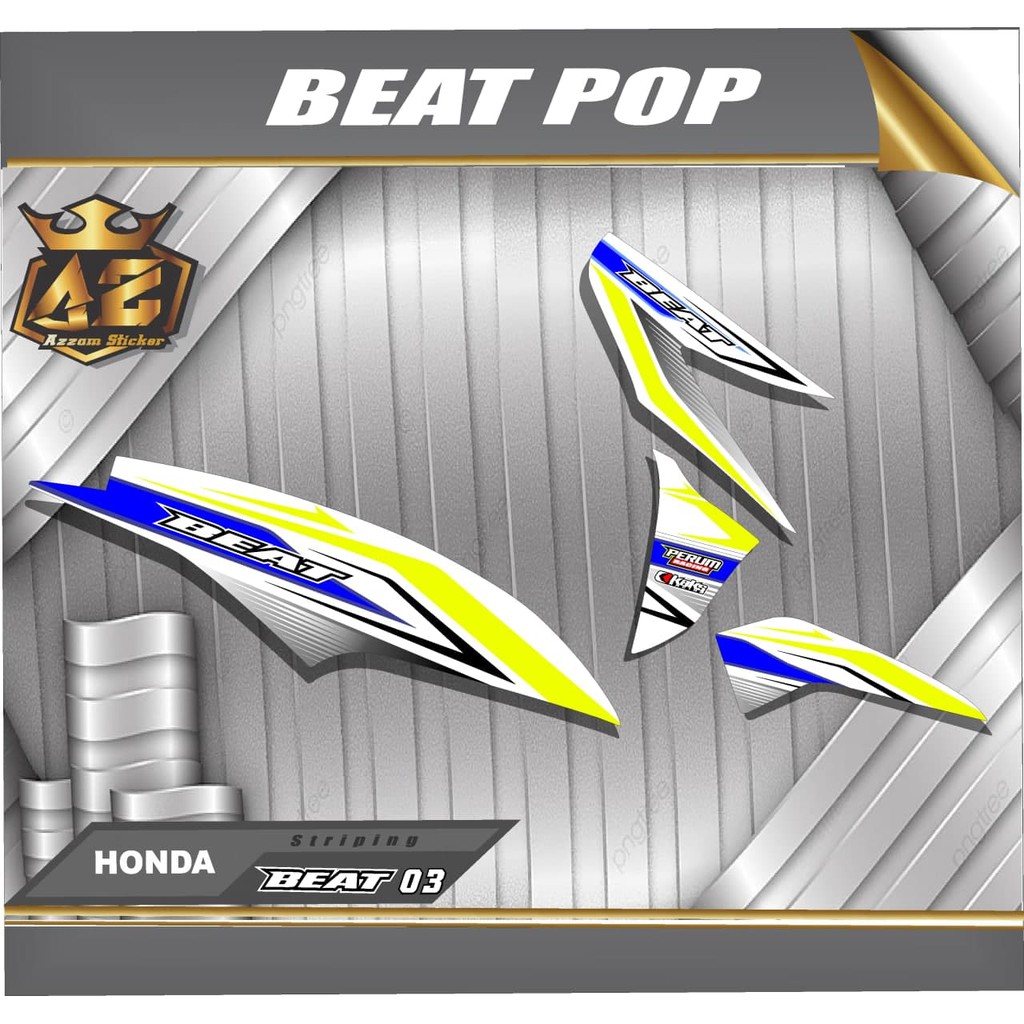 Striping Variasi Motor Beat Pop - Sticker  Skotlet Motor Beat Pop Body List Body List Scotlite Race