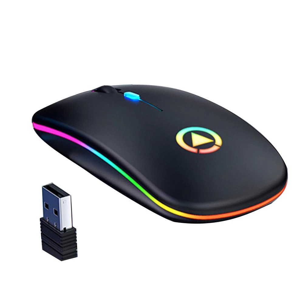 Wireless Silent Mouse LED Light Ultra Slim