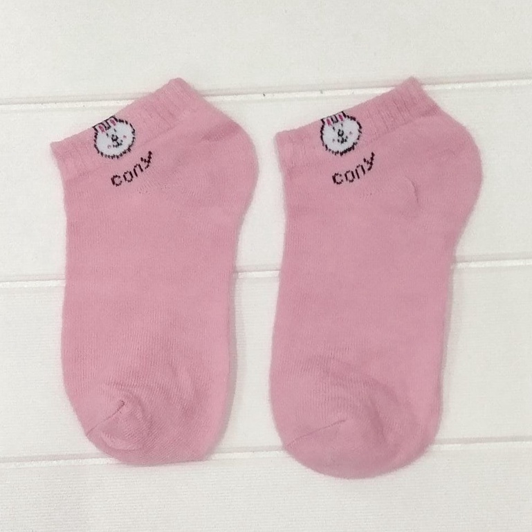 ✧YUKSHOPING✧ Kaos Kaki Fashion Unisex Motif Line Beruang Brown Wanita Pria Murah R109 K010-MOTIF 2 PINK