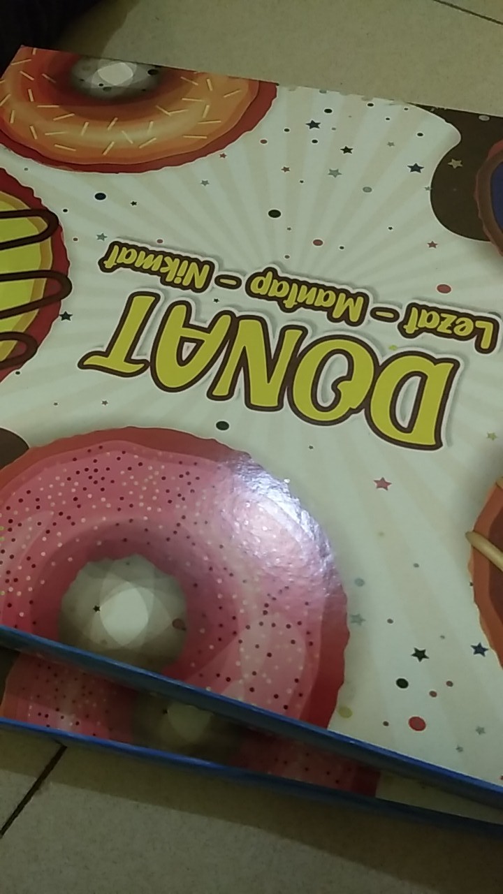 Dus Donat Jumbo Muat Isi 12 Donat /dus Biru Lezat Mantap Nikmat/box Donat