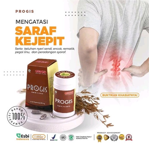 Herbamed Progis OriginalObat Saraf Kejepit Herbal Asam Urat Nyeri Sendi Pegal Linu